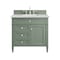 James Martin Vanities Brittany 36in Single Vanity, Smokey Celadon w/ 3 CM Ethereal Noctis Top 650-V36-SC-3ENC - alternate 1